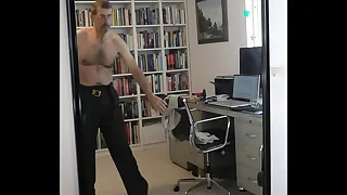 Oscar van den Hoek in his dressing room